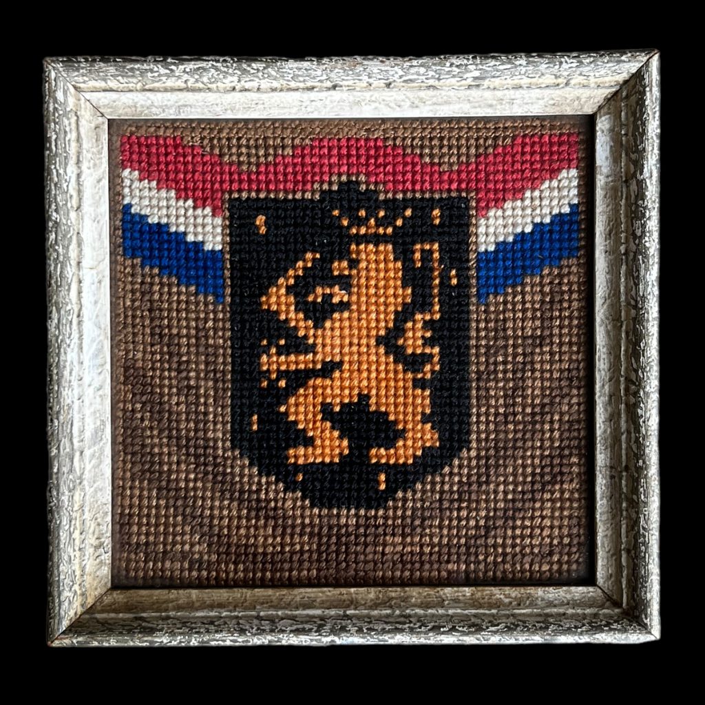 Wandtegel huisvlijt Nederlandse Leeuw