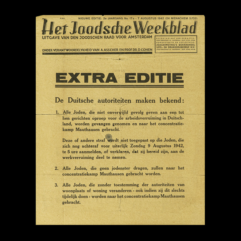 Het Joodsche Weekblad EXTRA EDITIE