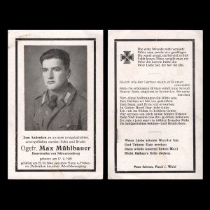 Sterbebilde Max Mühlbauer 21 Oktober 1944