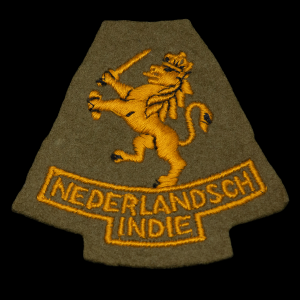 Mouwleeuw Nederlandsch Indië Model 1940 vroeg Engelse Aanmaak geweven Op Vilt.