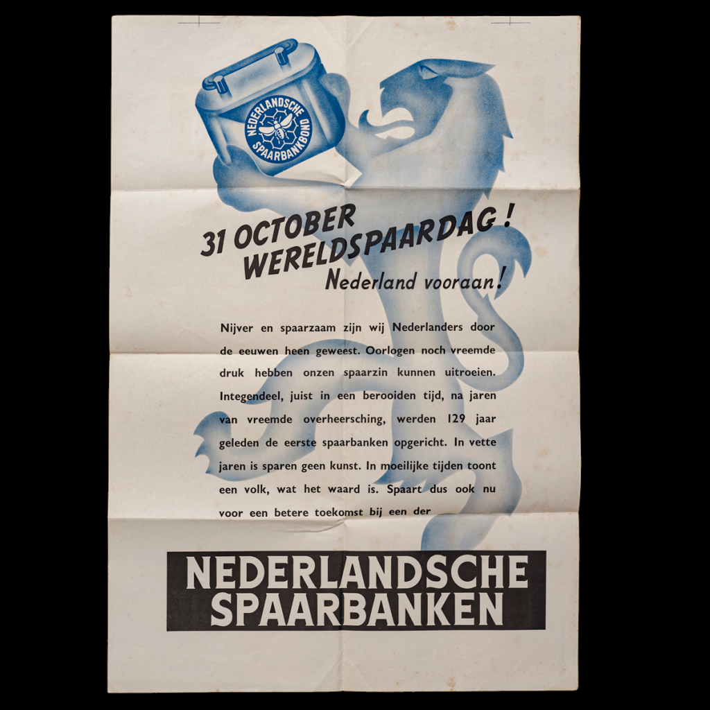 Affiche Nederlandsche Spaarbanken 1946