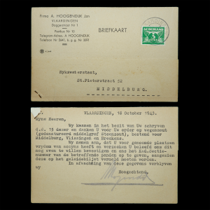 Brief A. Hoogendijk Vlaardingen 1943