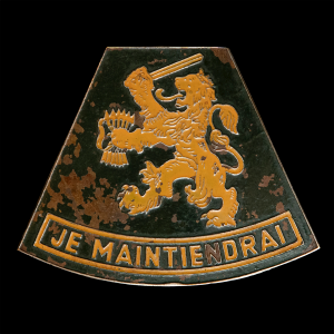 Armleeuw Je Maintiendrai metaal