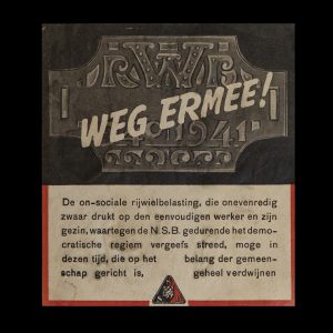 NSB Pamflet ‘WEG ERMEE!’