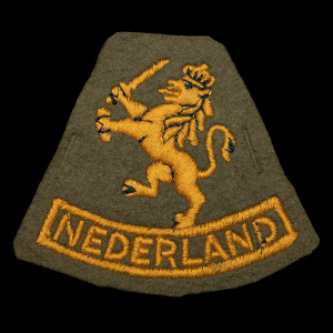 Mouwleeuw model 1940 Engelse aanmaak 1944 Geweven op vilt.