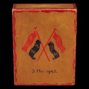 Huisvlijt spaarpot 5 Mei 1945
