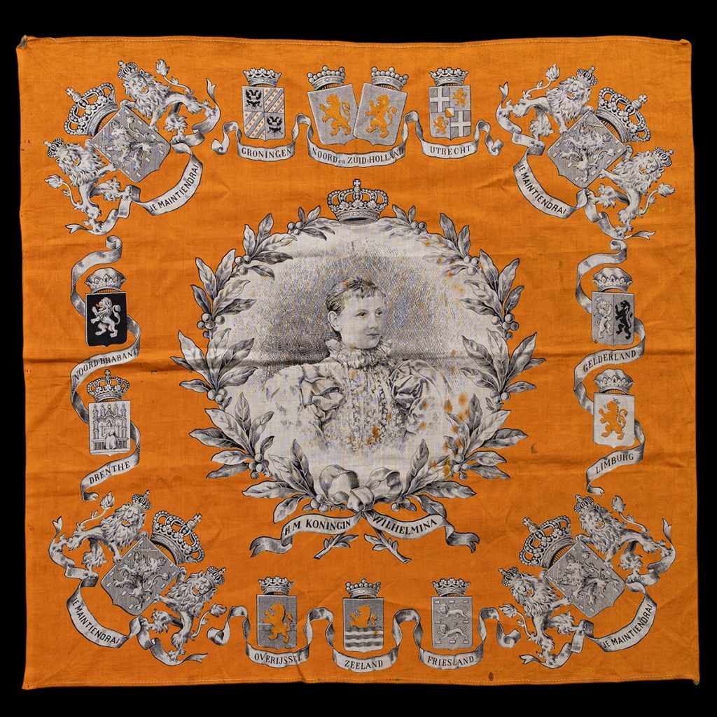 Herdenkingsdoek Koningin Wilhelmina