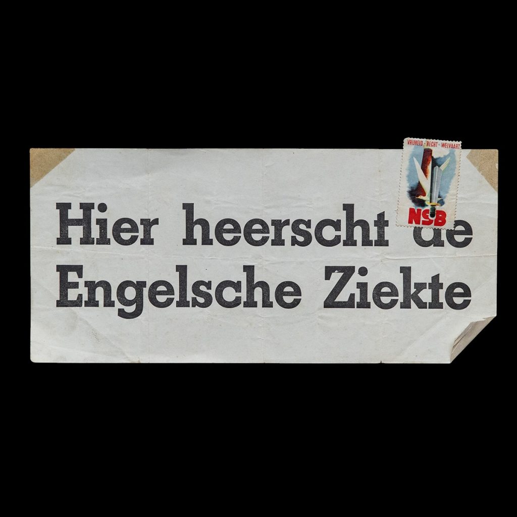 NSB Plakstrook ‘Hier heerscht de Engelsche Ziekte’