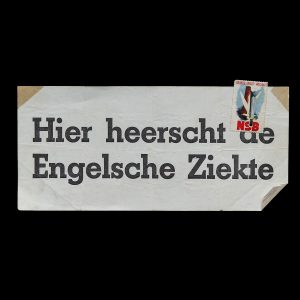 NSB Plakstrook ‘Hier heerscht de Engelsche Ziekte’