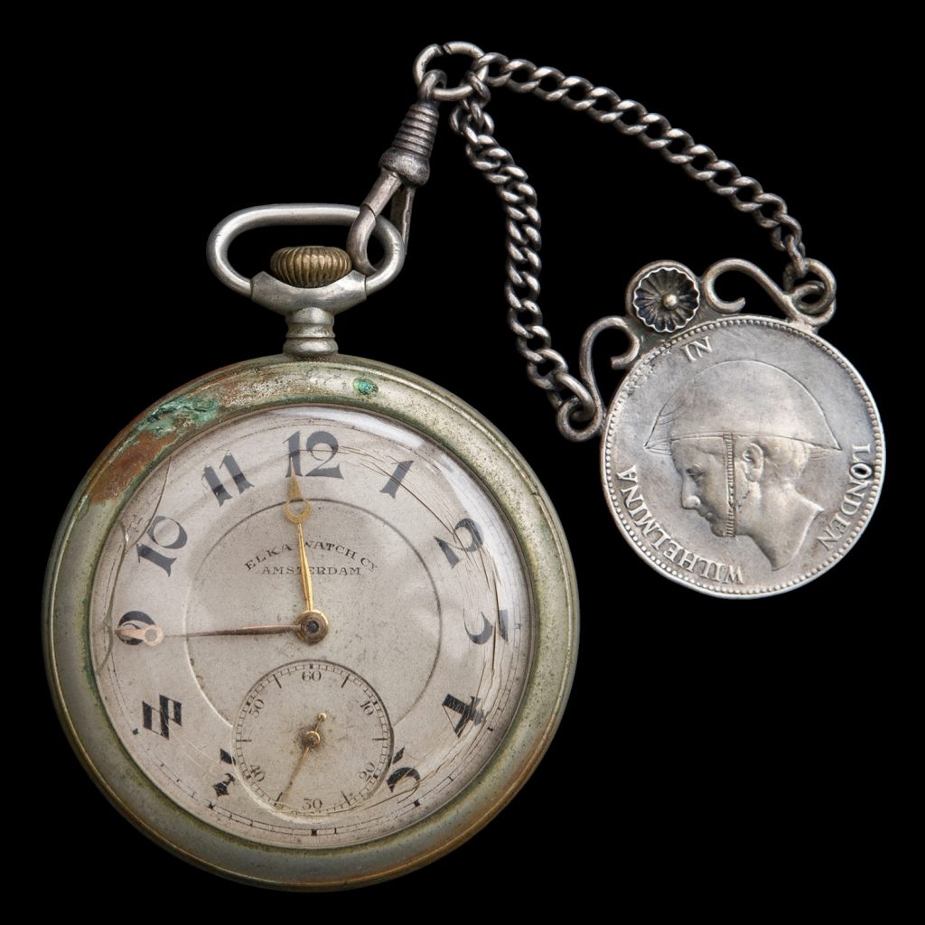 Elke zakhorloge met ‘Stil Verzet munt Wilhelmina in Londen 1940’