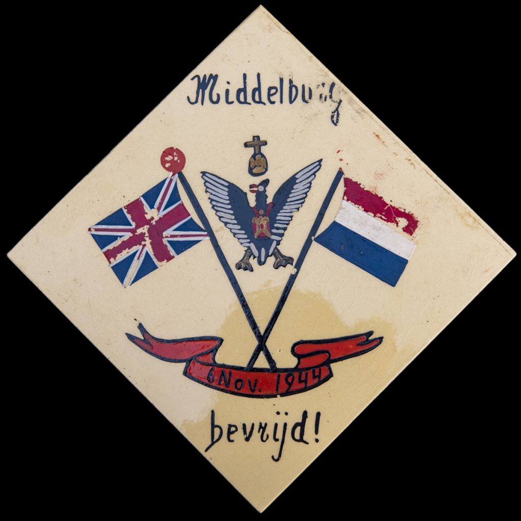 Bevrijdingstegel Middelburg bevrijd 4 Nov. 1944