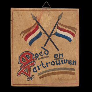 Houten paneeltje Moed en Vertrouwen