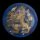 Blauwe broche met Nederlandse Leeuw