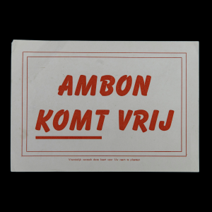 Pamflet Ambon Komt Vrij
