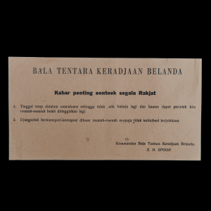 Pamflet Bala Tentara Keradjaan Belanda