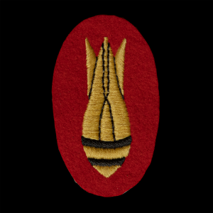 Britse Bomb Disposal patch gedragen na 1945