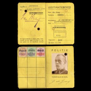 Vervalst Politie Legitimatiebewijs Gerrit de Jong (echte naam Hendrik Holleman)