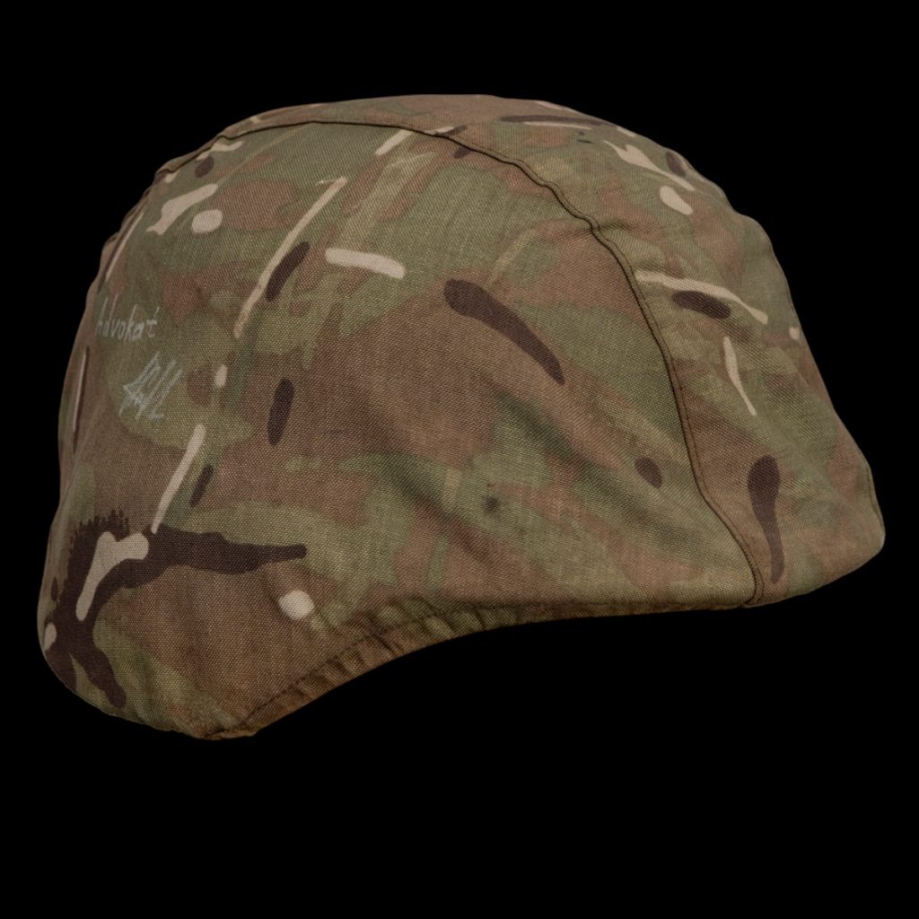 Britse PST (Oekraïense) helm gesigneerd callsign ‘Advokat’ 3rd Assault Brigade