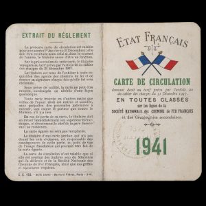 Carte de Circulation 1941 (Pierre Palmade)