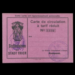 Carte de circulatie à tarif réduit