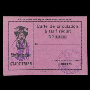 Carte de circulation à tarif réduit