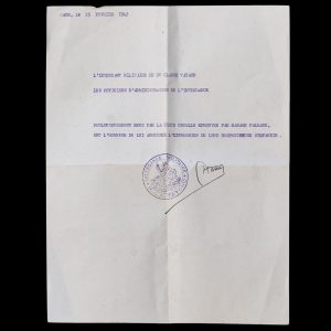 Condoleancebrief Lt. Pierre Palmade