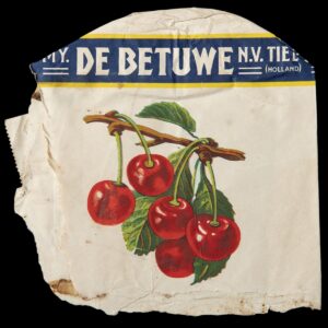 (Voor)oorlogse verpakking Huishoud Jam ‘De Betuwe N.V. Tiel’