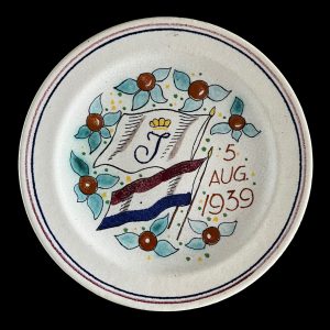 Wandbord geboorte Prinses Irene 5 Aug. 1939