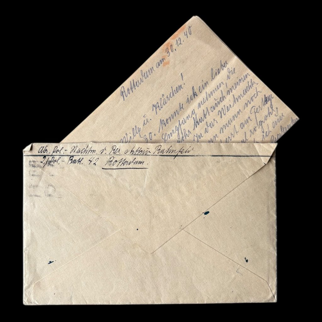 SS Feldpost 2. Abt. Batt. 42. Rotterdam