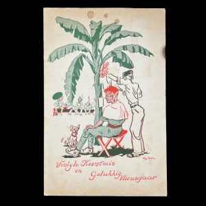 Ansicht verstuurd vanuit Soerabaia door soldaat H. Hoff, 1-12 R.V.A. A Div.