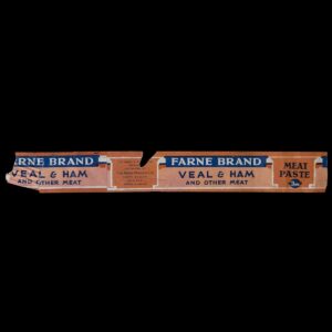 Label Farne Brand Veal & Ham and other meat