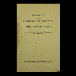 Reglement voor de opleiding tot helpster van het Nederlandsche Roode Kruis 1936