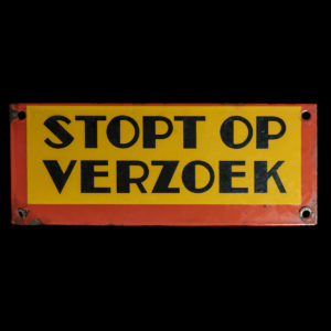 Bordje Stopt Op Verzoek