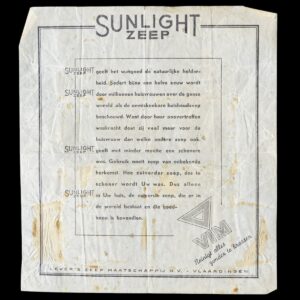 (Voor)oorlogse reclame Sunlight Zeep/Vim Lever’s Zeep Vlaardingen