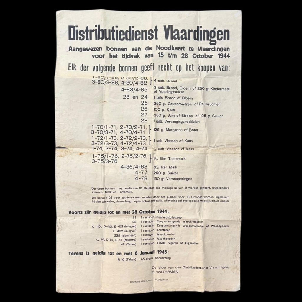 Affiche Distributiedienst Vlaardingen 1944