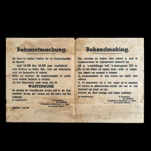Bekanntmachung. Bekendmaking. Amersfoort 5 Mei 1945