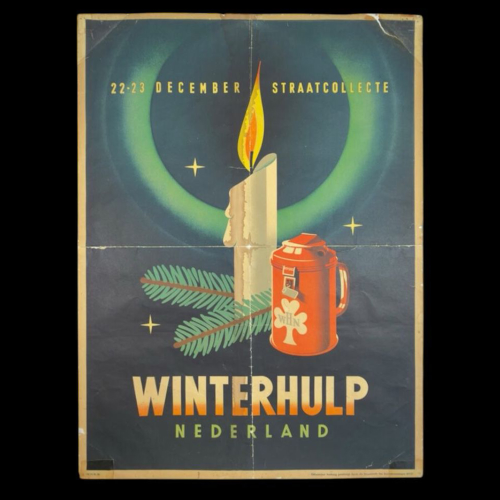 Affiche Winterhulp Nederland 22-23 December Straatcollecte