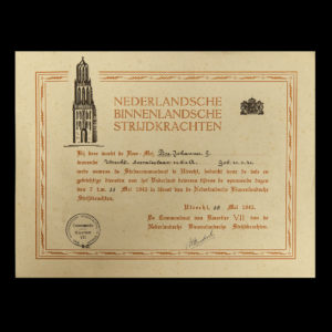 Nederlandsche Binnenlandse Strijdkrachten Johannes Bos Utrecht
