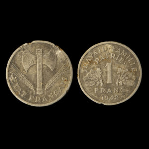 Etat Francais Travail Familie Patrie 1 Franc 1942