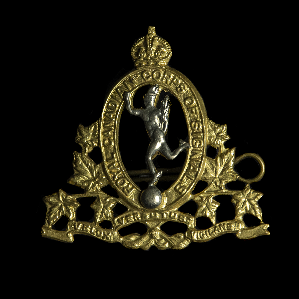 Royal Canadian Corps of Signals capbadge