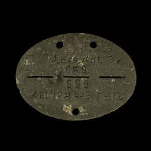 Erkennungsmarke Z/G.J. Ers. ‘Rgt.13 659