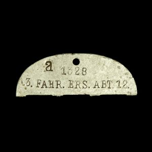Erkennungsmarke a 1328 3. FAHR. ERS. ABT. 12.