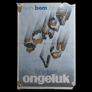 Affiche – een bom ontploft, scherven brengen ongeluk