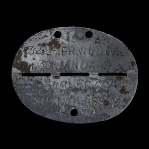 Erkennungsmarke 140A 32.SS.FR.WI.DIV. 30 JANUAR