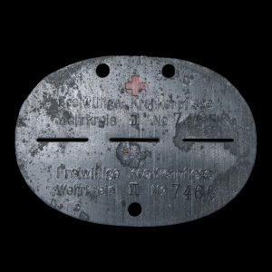 Erkennungsmarke Freiwillige Krankenpflege Wehrkreis II No 7465