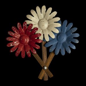 Bloemen speld Nederlandse vlag