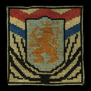 Borduurwerk huisvlijt Nederlandse Leeuw