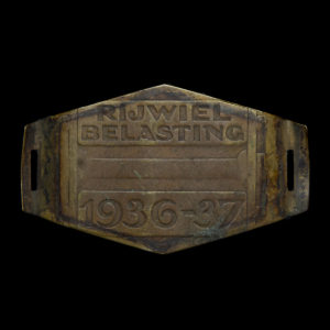 Rijwiel Belastingplaatje 1936-1937