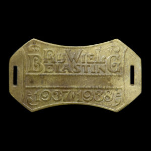 Rijwiel Belastingplaatje 1937-1938