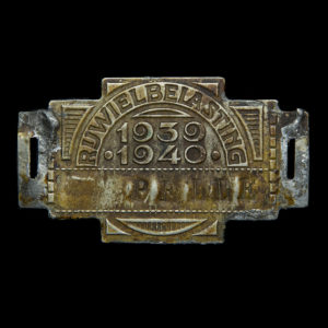 Rijwiel Belastingplaatje 1939-1940 ‘PELLE’